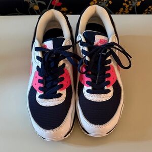 Nike Air Max Blue and Pink Shoes, Size 8